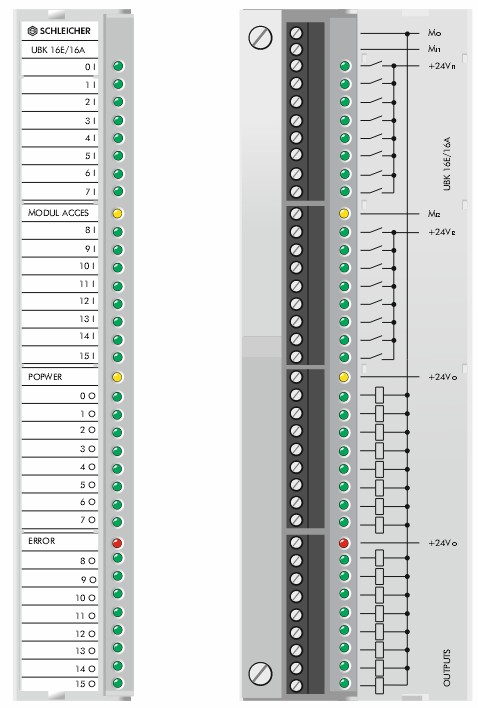 UBK16E 1D/16A EIN-/AUSGANGSMODUL(F) R4.314.0130.E