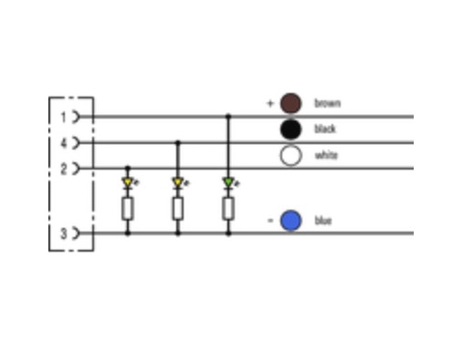 Kabeldose , abgewinkelt , M12 10M 3LED 4Ader SAIL-M12BW-4-3